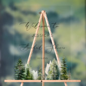 Minimalistische dennenboom bos vrijgezellenfeest W Acryl Bord (Neutraal)