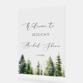 Minimalistische dennenboom bos vrijgezellenfeest W Acryl Bord (Hoek)