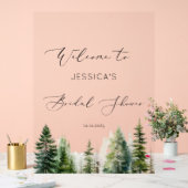 Minimalistische dennenboom bos vrijgezellenfeest W Acryl Bord (Huwelijk)