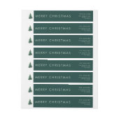 Minimalistische dennenboom groene kerstvakantie (Vel)