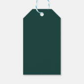 Minimalistische dennenboom groene kerstvakantie cadeaulabel (Achterkant)