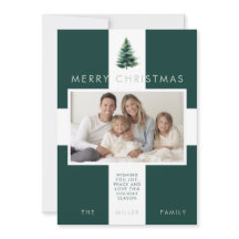 Minimalistische dennenboom groene kerstvakantie fo