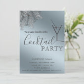 Minimalistische dennentak cocktailparty Kerstmis Kaart (Staand voorkant)