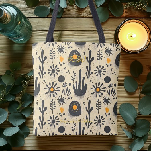 Minimalistische Desert Flora Wellness Canvas tas
