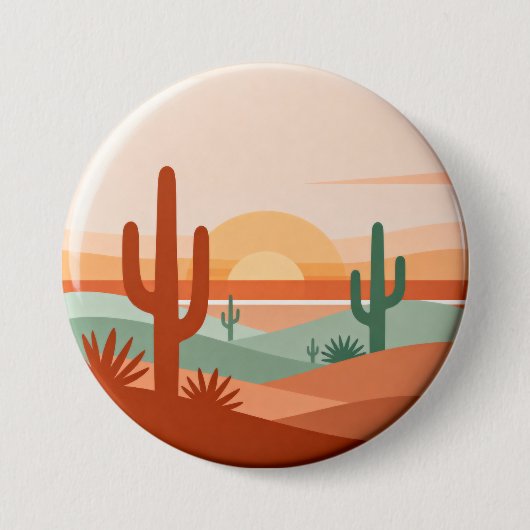 Minimalistische Desert Sunset-speld Ronde Button 7,6 Cm (Voorkant)