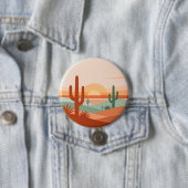 Minimalistische Desert Sunset-speld Ronde Button 7,6 Cm (In situ)