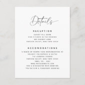 Minimalistische Details QR Code Bruiloft Behuizing Informatiekaartje (Voorkant)