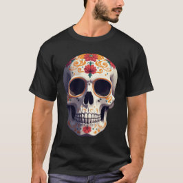 Minimalistische Día de los Muertos Skull T-shirt