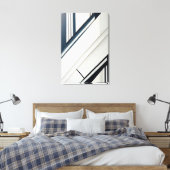 Minimalistische diagonale geometrie canvas afdruk (Insitu (Slaapkamer))