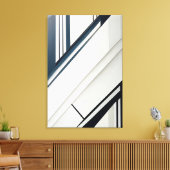 Minimalistische diagonale geometrie canvas afdruk (Insitu (Woonkamer))