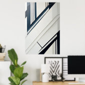 Minimalistische diagonale geometrie poster (Thuiskantoor)