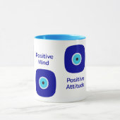 Minimalistische Diamond Blue Evil Eye Positieve Vi Mok (Midden)