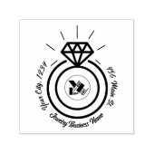 Minimalistische Diamond Jewelry Business Logo & Ad Zelfinktende Stempel (Design)