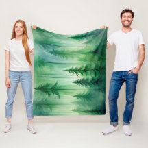 Minimalistische Diep Bosgroene Fleece