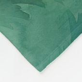 Minimalistische Diep Bosgroene Fleece Deken (Hoek)