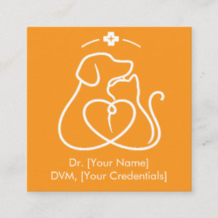 Minimalistische dierenarts Visitekaartje met Pet L
