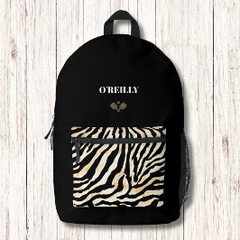 Minimalistische Dierenprint Modern Monogram Pickle Bedrukte Rugzak