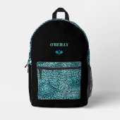 Minimalistische Dierenprint Modern Monogram Pickle Bedrukte Rugzak (Voorkant)