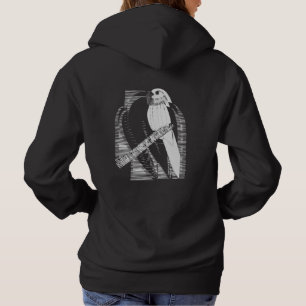 Minimalistische Dierkunst Abstracte Parkiet Rug Hoodie