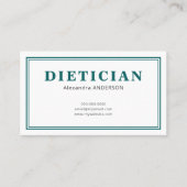 Minimalistische Diëtist Visitekaartje (Voorkant)