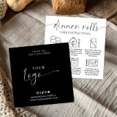 Minimalistische Dinner Brood Rolls verzorgingsinst Vierkante Visitekaartje