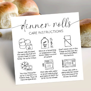 Minimalistische Dinner Brood Rolls verzorgingsinst Vierkante Visitekaartje