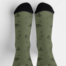 Minimalistische dinosocken voor volwassenen - Olij