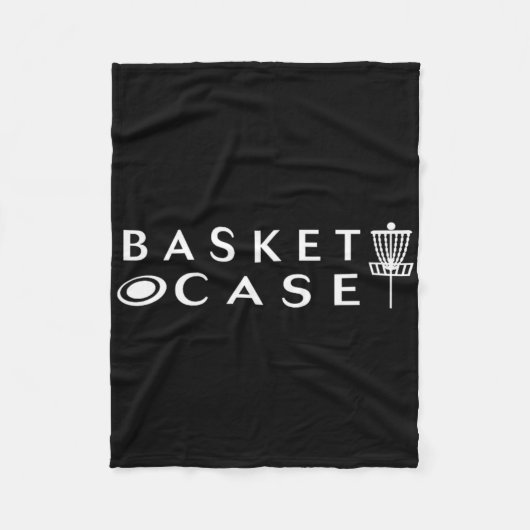 Minimalistische Discgolf Basket Case Funny Disc Go Fleece Deken (Voorkant)