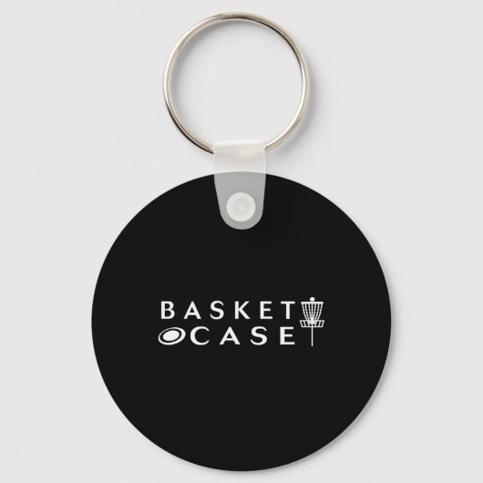 Minimalistische Discgolf Basket Case Grappige Disc Sleutelhanger (Voorkant)