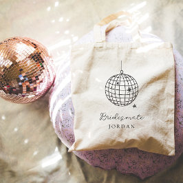 Minimalistische Disco Ball | Bruiloftsfeest Tote Bag