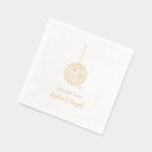 Minimalistische discobal | Goud Folie Servetten (Links)