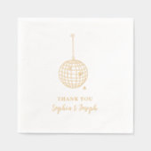Minimalistische discobal | Goud Folie Servetten (Voorkant)