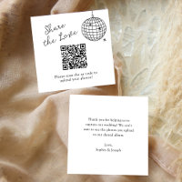 Minimalistische discobal | QR Code Deel de Liefde