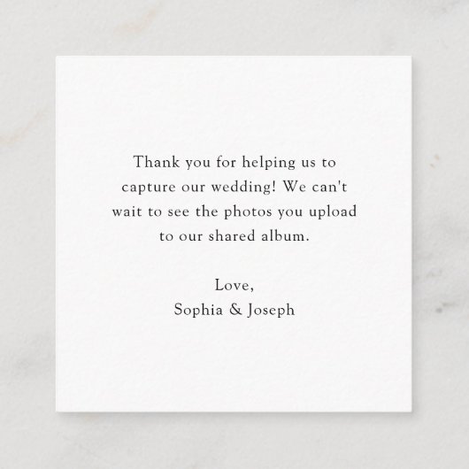 Minimalistische discobal | QR Code Deel de Liefde Informatiekaartje (Achterkant)