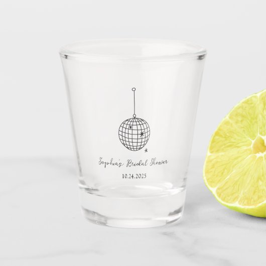 Minimalistische discobal shot glas (Voorkant)