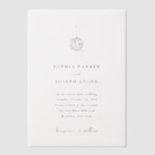 Minimalistische discobal | Trouwen transparant Vellum Uitnodigingen (Voorkant)