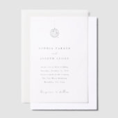 Minimalistische discobal | Trouwen transparant Vellum Uitnodigingen (Offset)