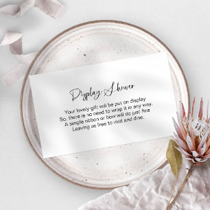 Minimalistische Display Douche Enclosure Card Informatiekaartje