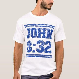 Minimalistische, distressed T-shirt met Bijbelvers