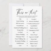 Minimalistische dit of dat Vrijgezellenfeest spel  (Voorkant)