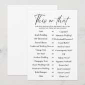 Minimalistische dit of dat Vrijgezellenfeest spel  (Voorkant / Achterkant)