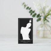 Minimalistische DJ Dance Instructor Choreograaf Qr Visitekaartje (Staand voorkant)