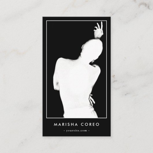 Minimalistische DJ Dance Instructor Choreograaf Qr Visitekaartje (Voorkant)