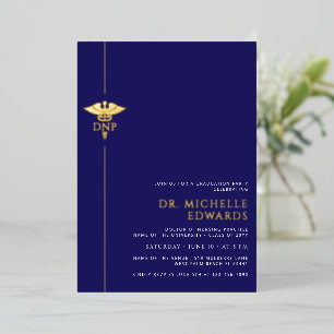 Minimalistische DNP Doctor of Nursing Practice Afg Folie Uitnodiging