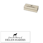 Minimalistische Doberman Hond uit de Bibliotheek v Rubberstempel (Gestempeld)