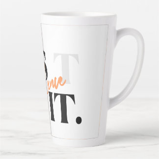 Minimalistische 'Doe het gewoon'-stilte citaat Hog Latte Mok