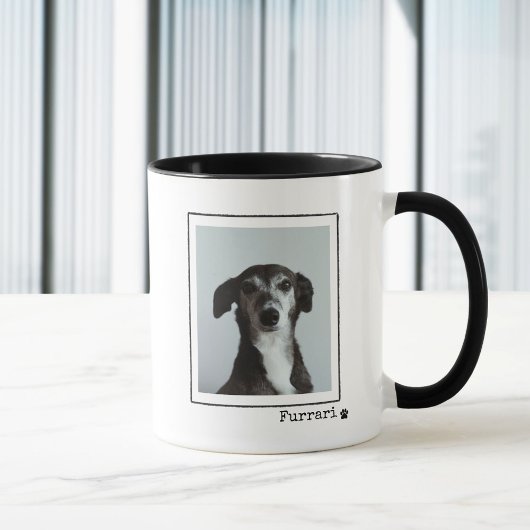 Minimalistische Dog Dad Custom Photo Mok