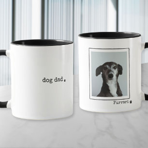 Minimalistische Dog Dad Custom Photo Mok
