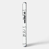 Minimalistische Dog Line Art iPhone Case (Achterkant / Links)