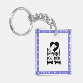 Minimalistische 'Dog Mum' Acryl Sleutelhanger (Voorkant Links)